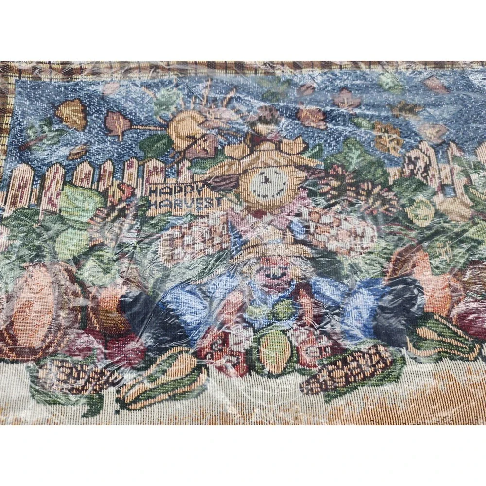Happy Harvest Scarecrow Tapestry Placemats Set of 4 Fall Autumn Thanksgiving